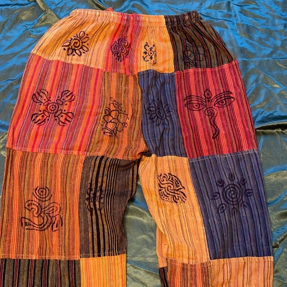 Patchwork pants 100% cotton made in Nepal - Picture 5 of 6